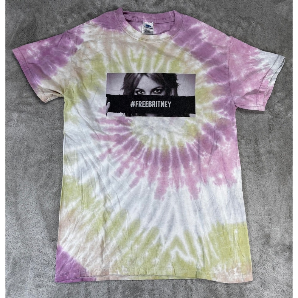 Colortone #FreeBritney Tie Dye Graphic Tee Women Small Britney Spears